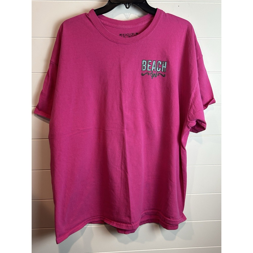 Beach Girl By Southern Y'all Sz 2XL Pink Let's Go To The Beach Jeep